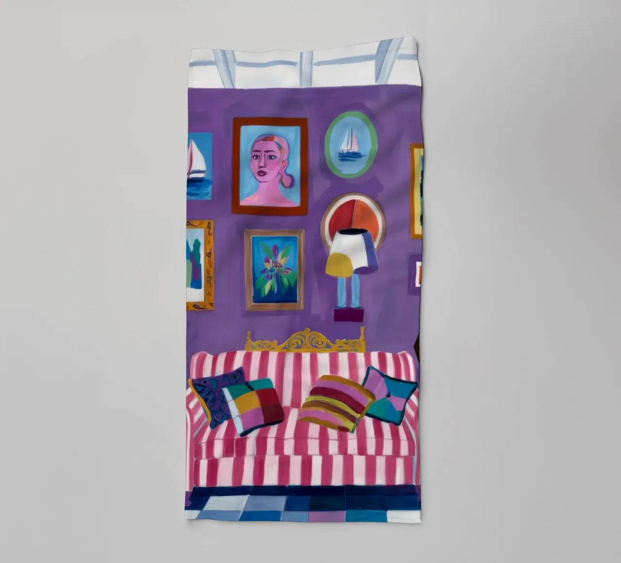 Camera viola Pop asciugamano da bagno da Pan Denim