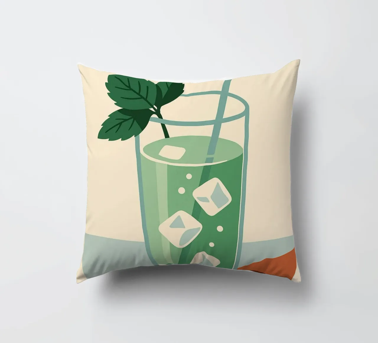 MENTHE - Un poster fresco e in stile vintage cuscino da Boissons - Affiches & posters - Retro