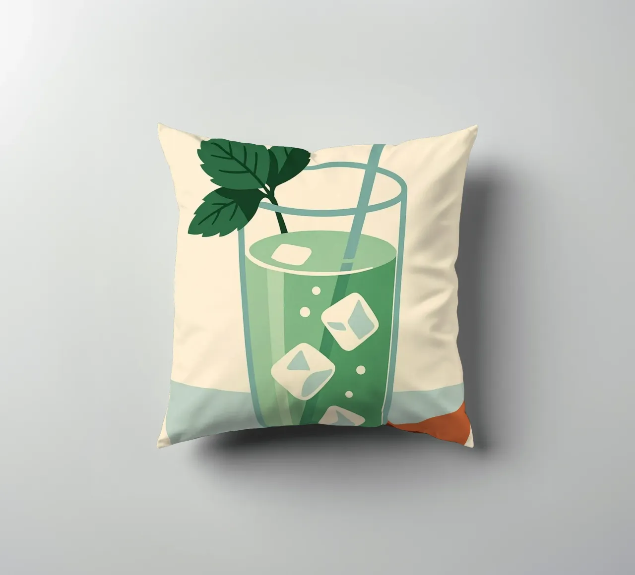 MENTHE - Un poster fresco e in stile vintage cuscino da Boissons - Affiches & posters - Retro