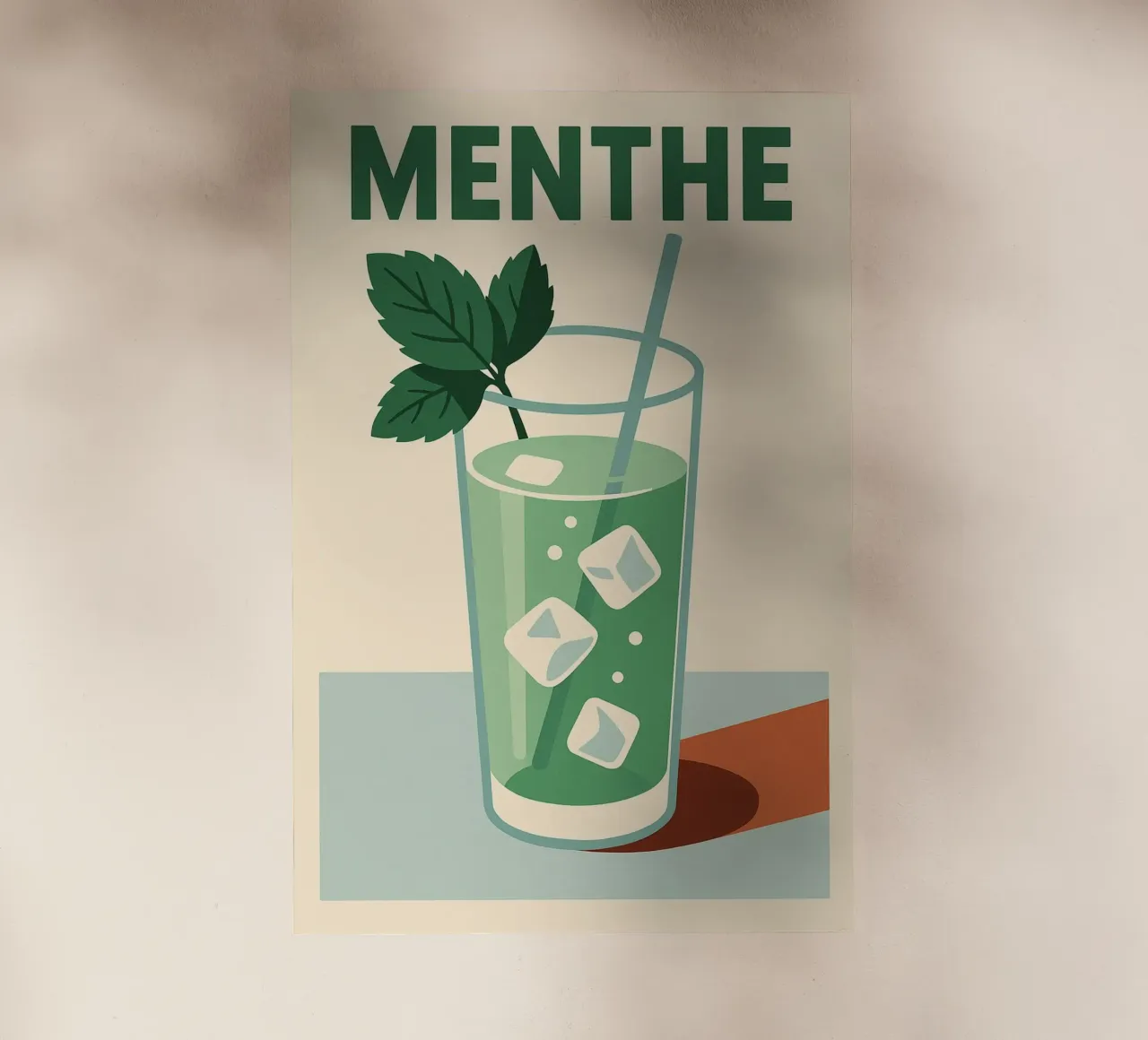 MENTHE - Un poster fresco e in stile vintage pellicola backlit da Boissons - Affiches & posters - Retro