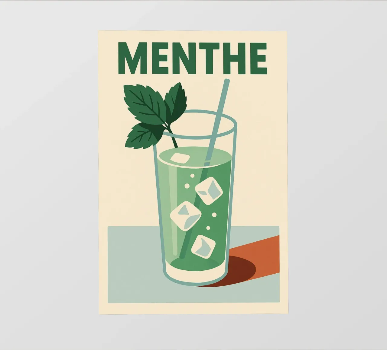 MENTHE - Un poster fresco e in stile vintage pellicola backlit da Boissons - Affiches & posters - Retro