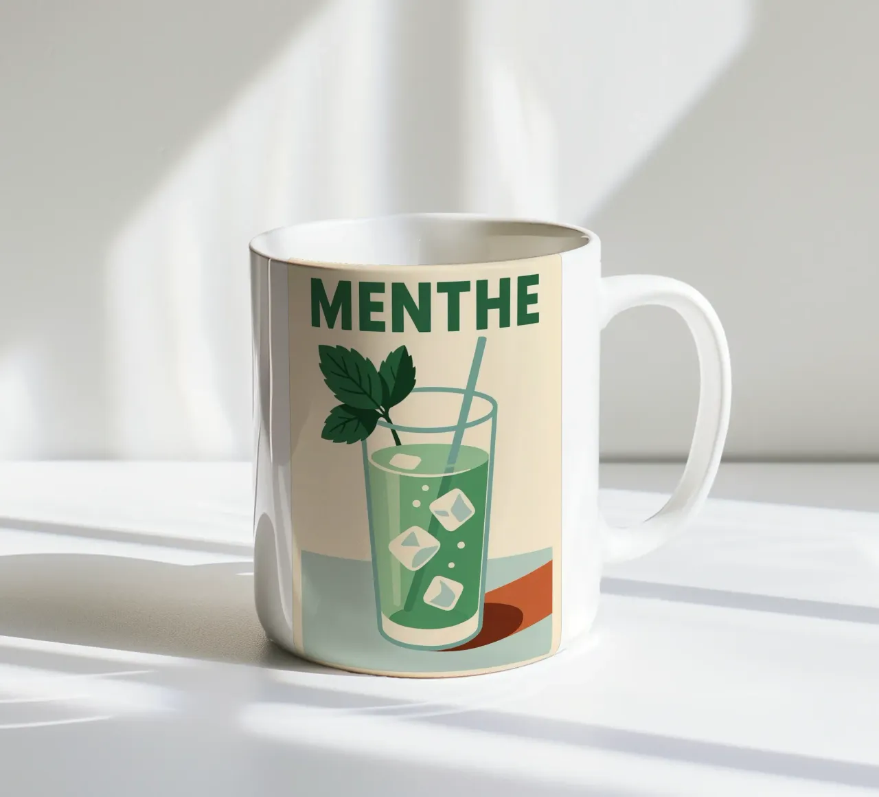 MENTHE - Un poster fresco e in stile vintage tazza in ceramica da Boissons - Affiches & posters - Retro
