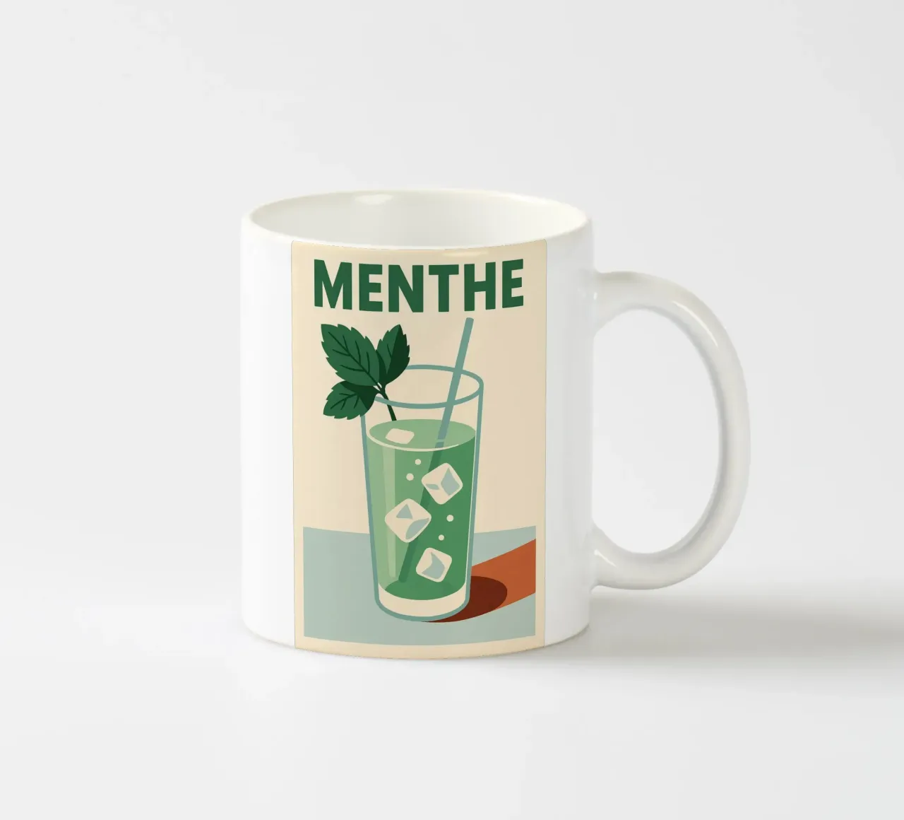 MENTHE - Un poster fresco e in stile vintage tazza in ceramica da Boissons - Affiches & posters - Retro