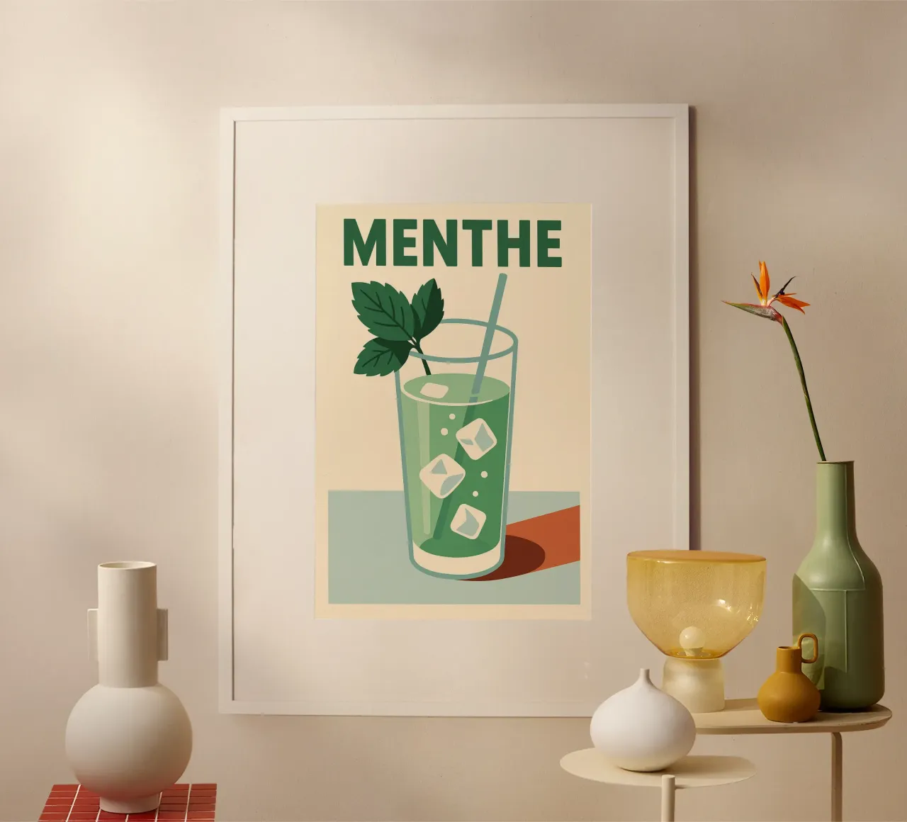 MENTHE - Un poster fresco e in stile vintage carta hahnemühle da Boissons - Affiches & posters - Retro