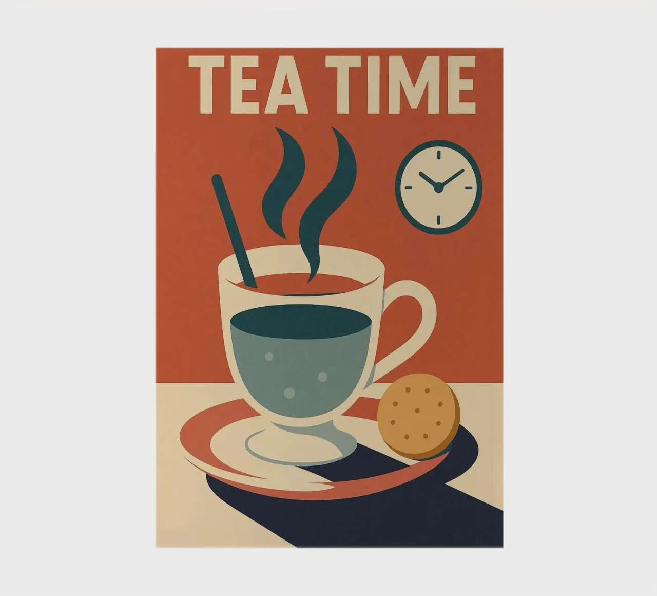 TEA TIME - The vintage elegance of tea time notebook by Boissons - Affiches & posters - Retro