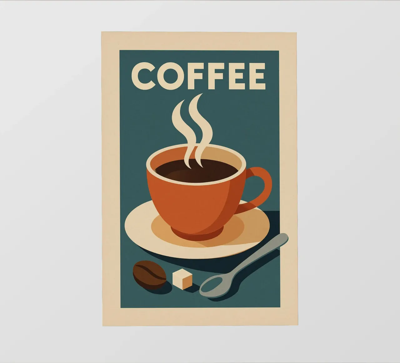 COFFEE - The graphic icon for coffee lovers backlit film by Boissons - Affiches & posters - Retro