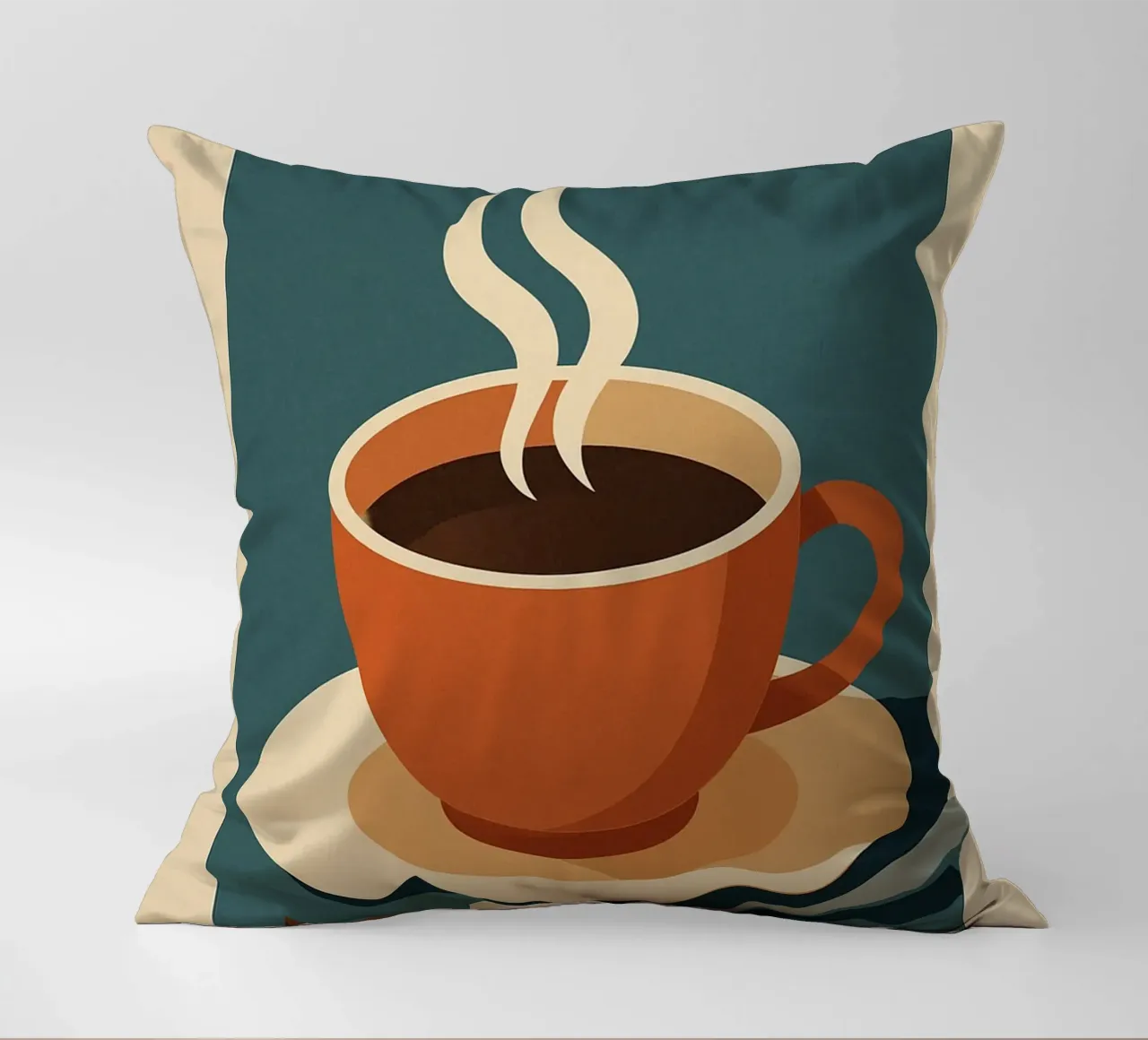 COFFEE - Het grafische pictogram voor koffieliefhebbers kussen van Boissons - Affiches & posters - Retro