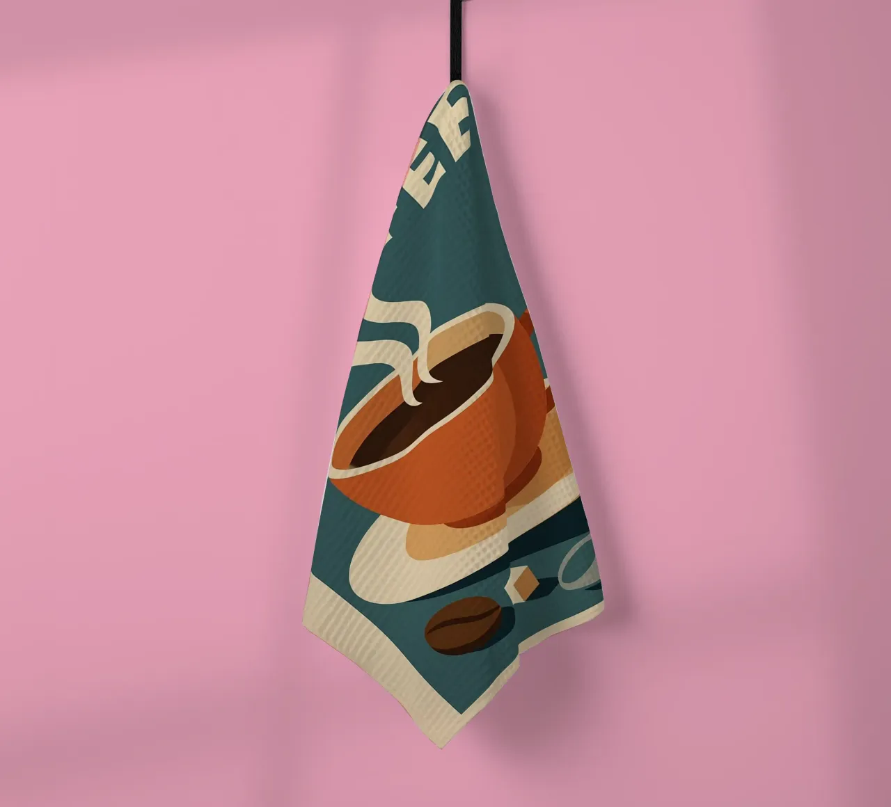COFFEE - The graphic icon for coffee lovers tea towel by Boissons - Affiches & posters - Retro