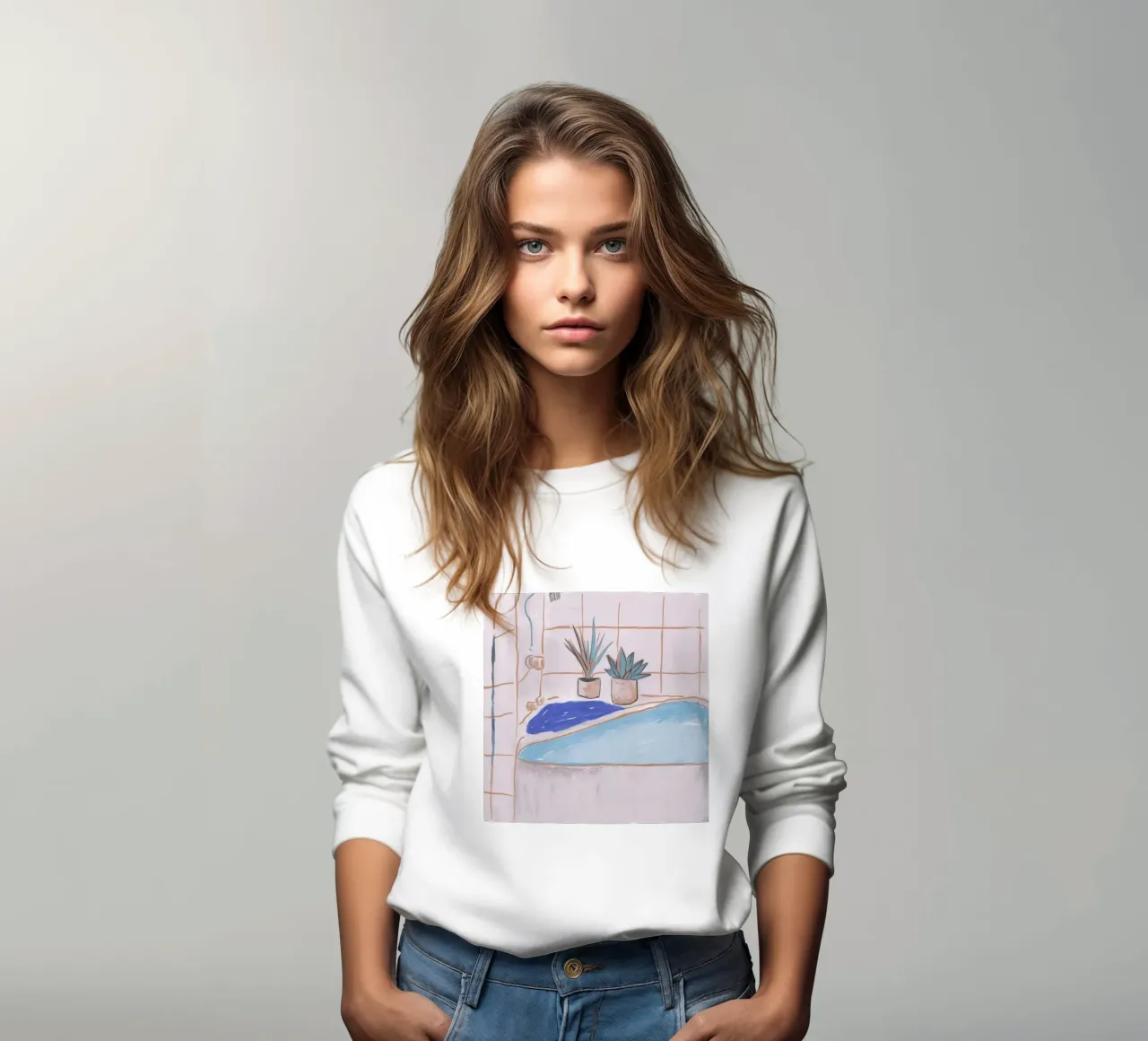 Badewannenpflanze Serenity Sweatshirt von Pan Denim