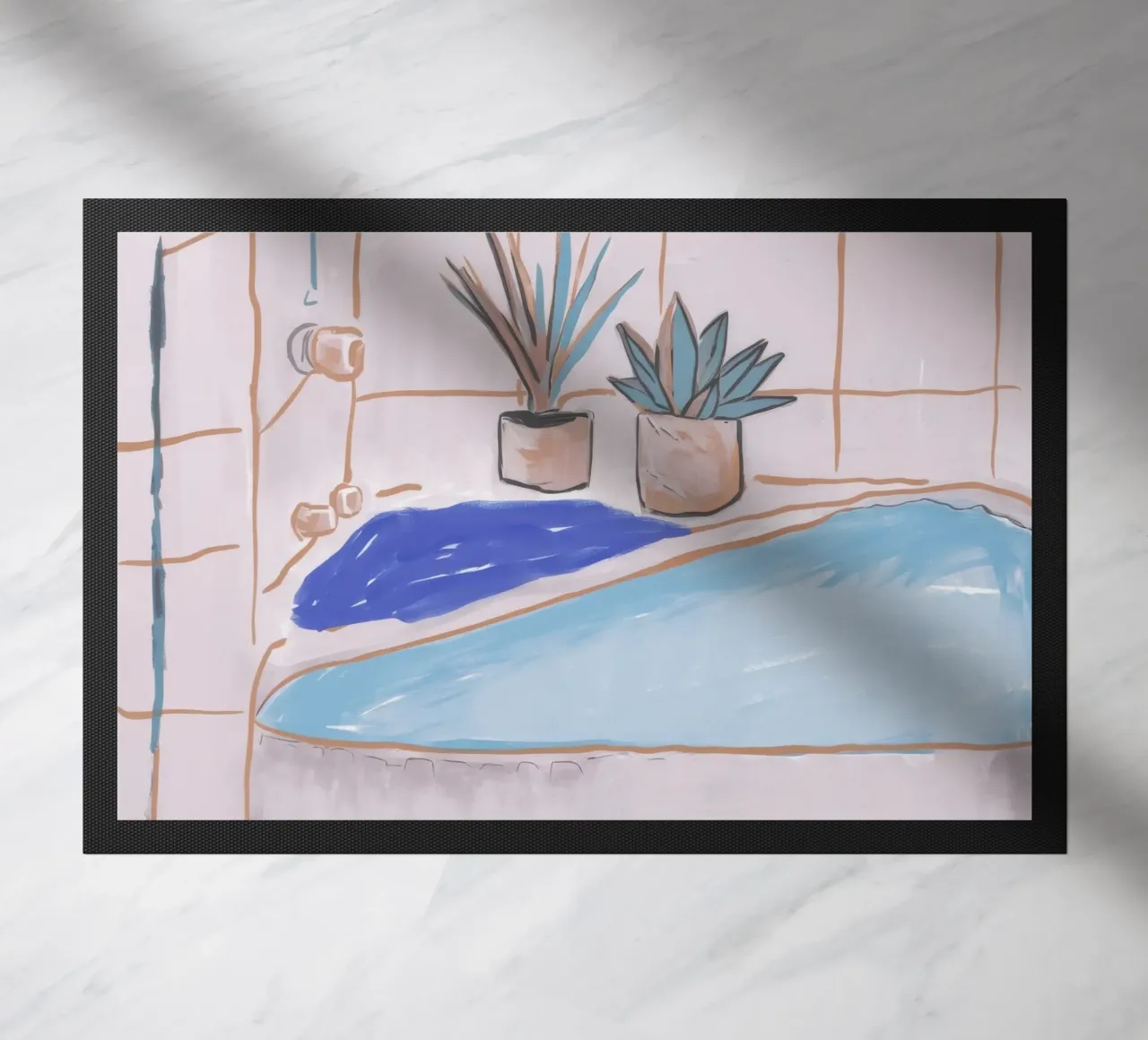 Badewannenpflanze Serenity Fußmatte von Pan Denim