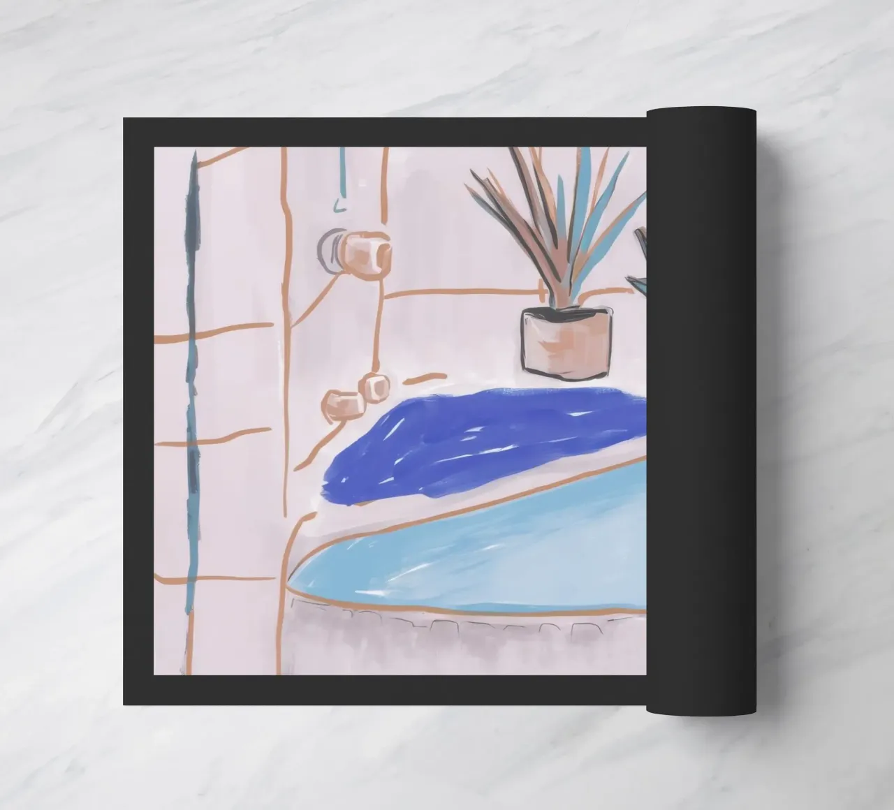 Badewannenpflanze Serenity Fußmatte von Pan Denim