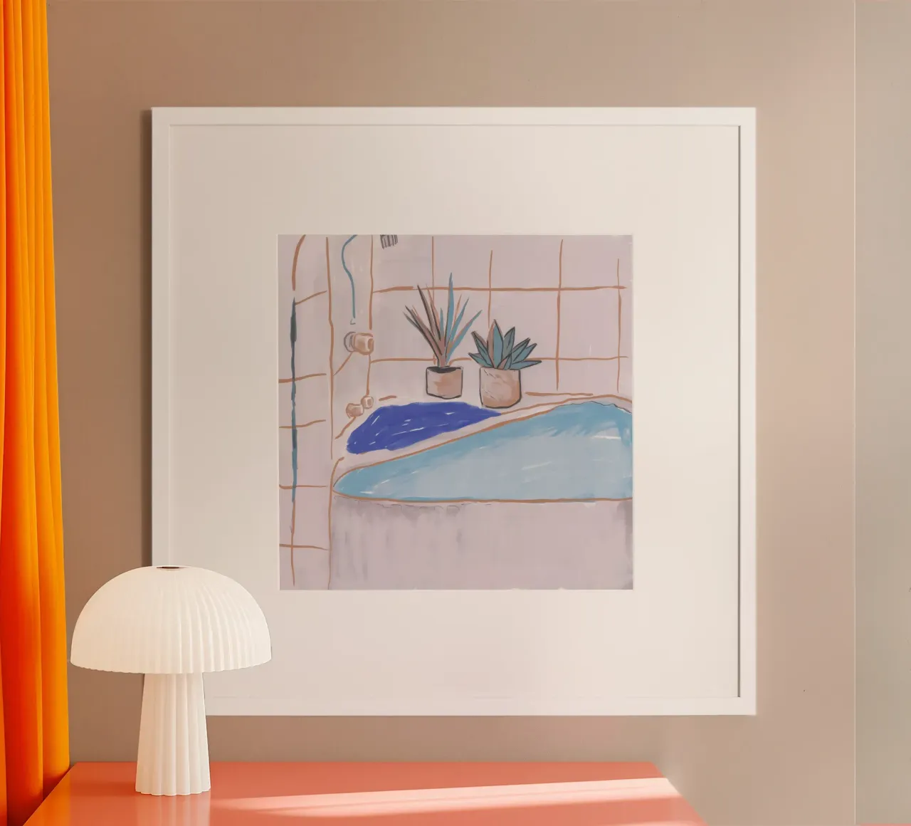 Vasca da bagno Serenità vegetale poster da Pan Denim