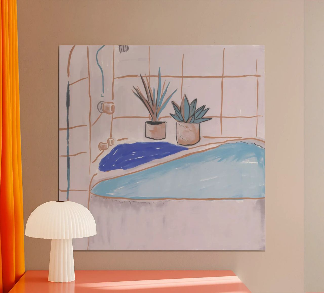 Badewannenpflanze Serenity Poster von Pan Denim