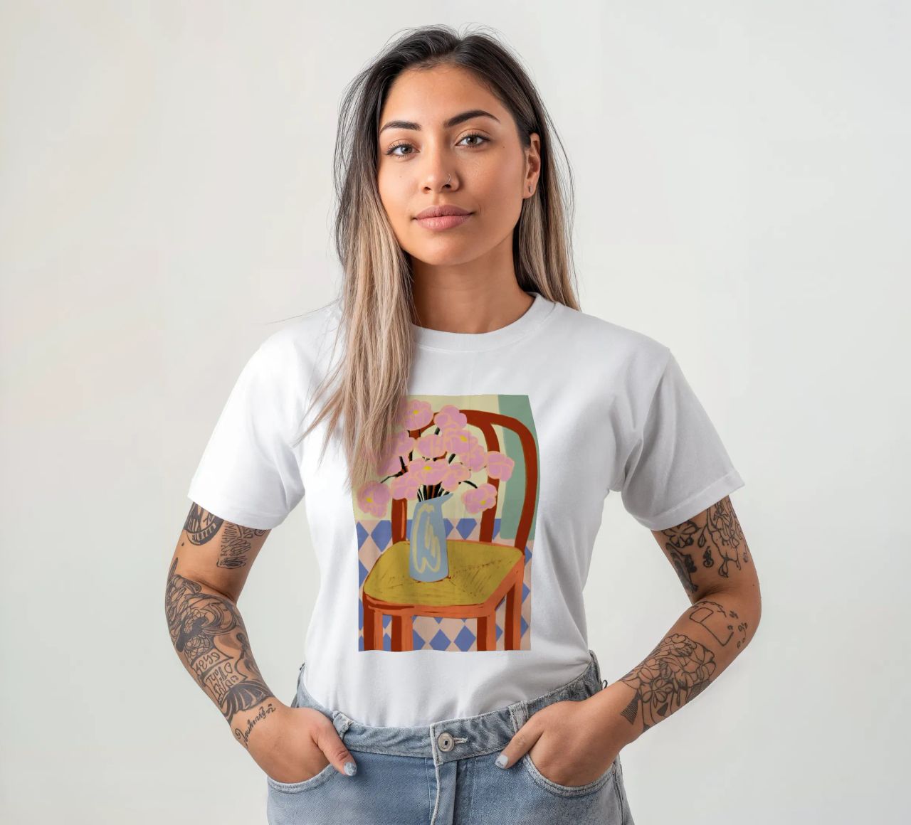 Flowers On A Chair T-Shirt von Sandra Poliakov