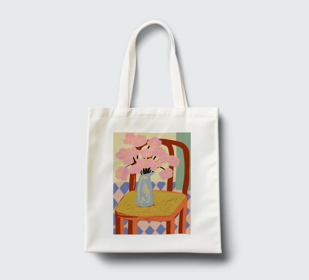Flowers On A Chair tote bag by Sandra Poliakov