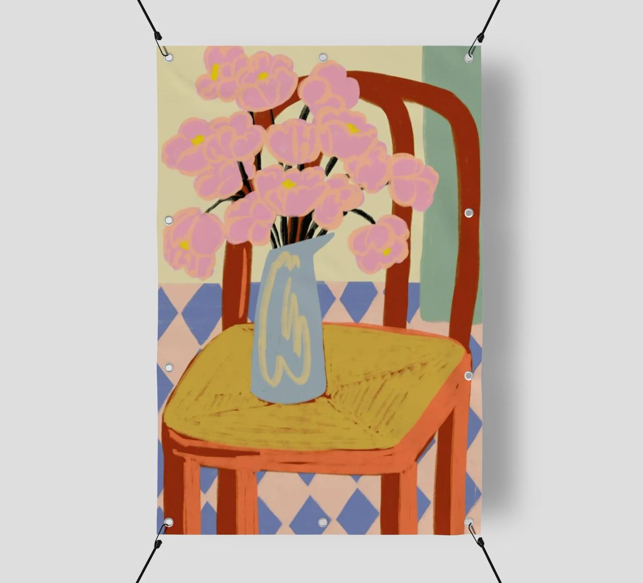 Flowers On A Chair telo in pvc da Sandra Poliakov