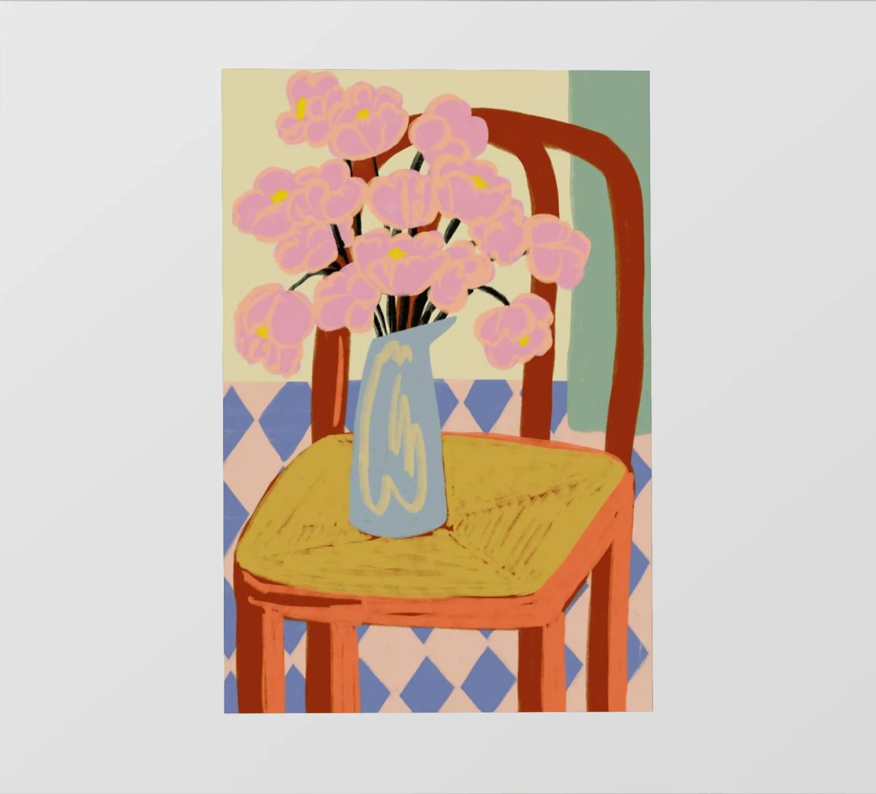 Flowers On A Chair telo in pvc da Sandra Poliakov