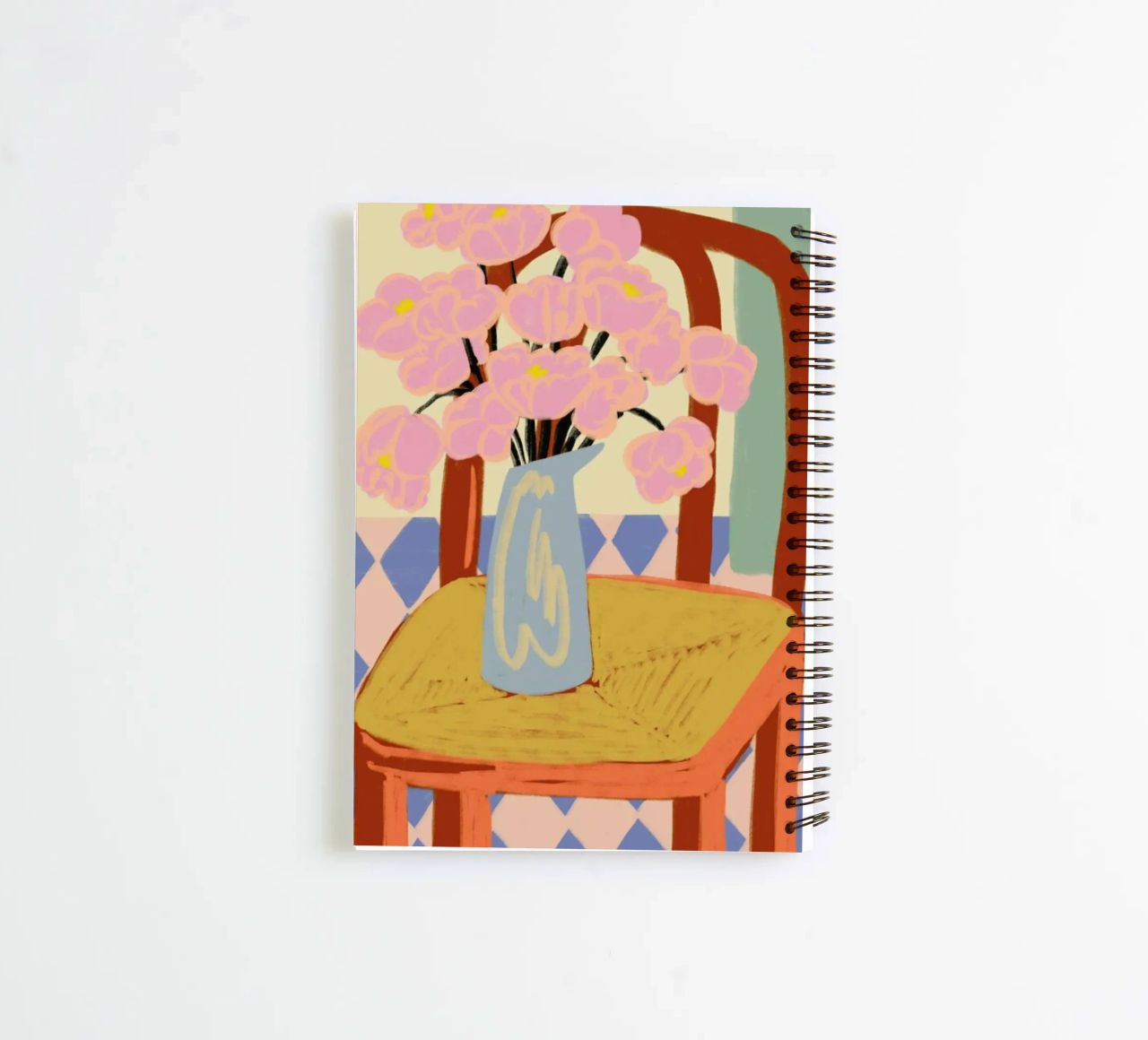 Flowers On A Chair Ringbuch von Sandra Poliakov