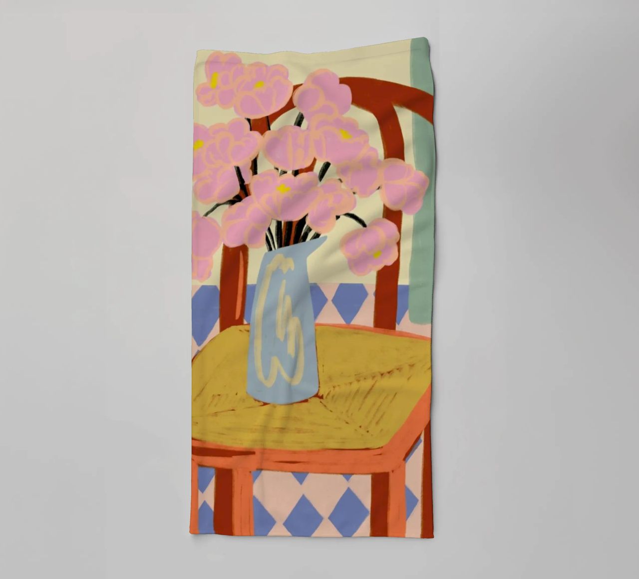Flowers On A Chair towel by Sandra Poliakov