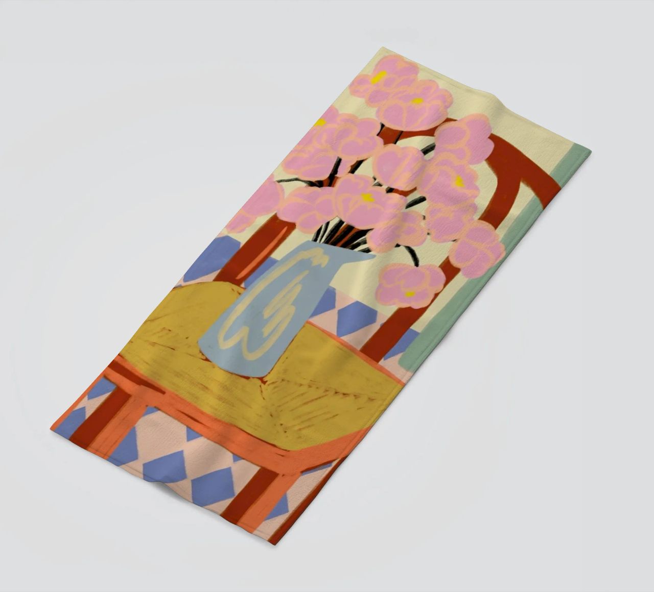 Flowers On A Chair serviette de plage de Sandra Poliakov