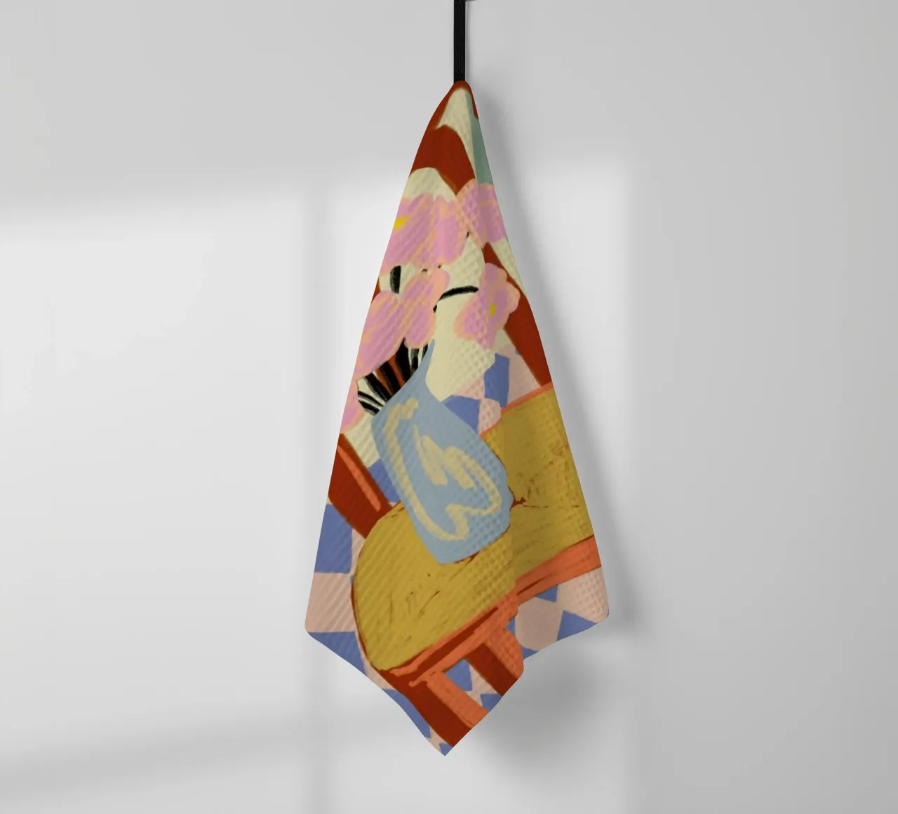 Flowers On A Chair tea towel by Sandra Poliakov