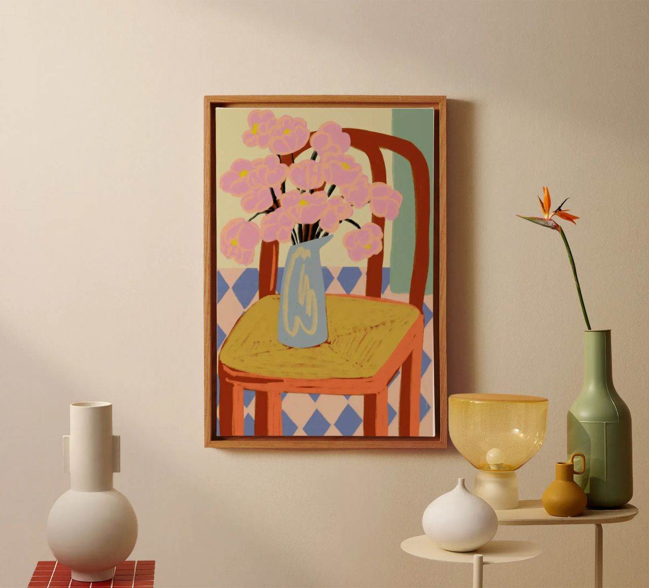 Flowers On A Chair tela da Sandra Poliakov