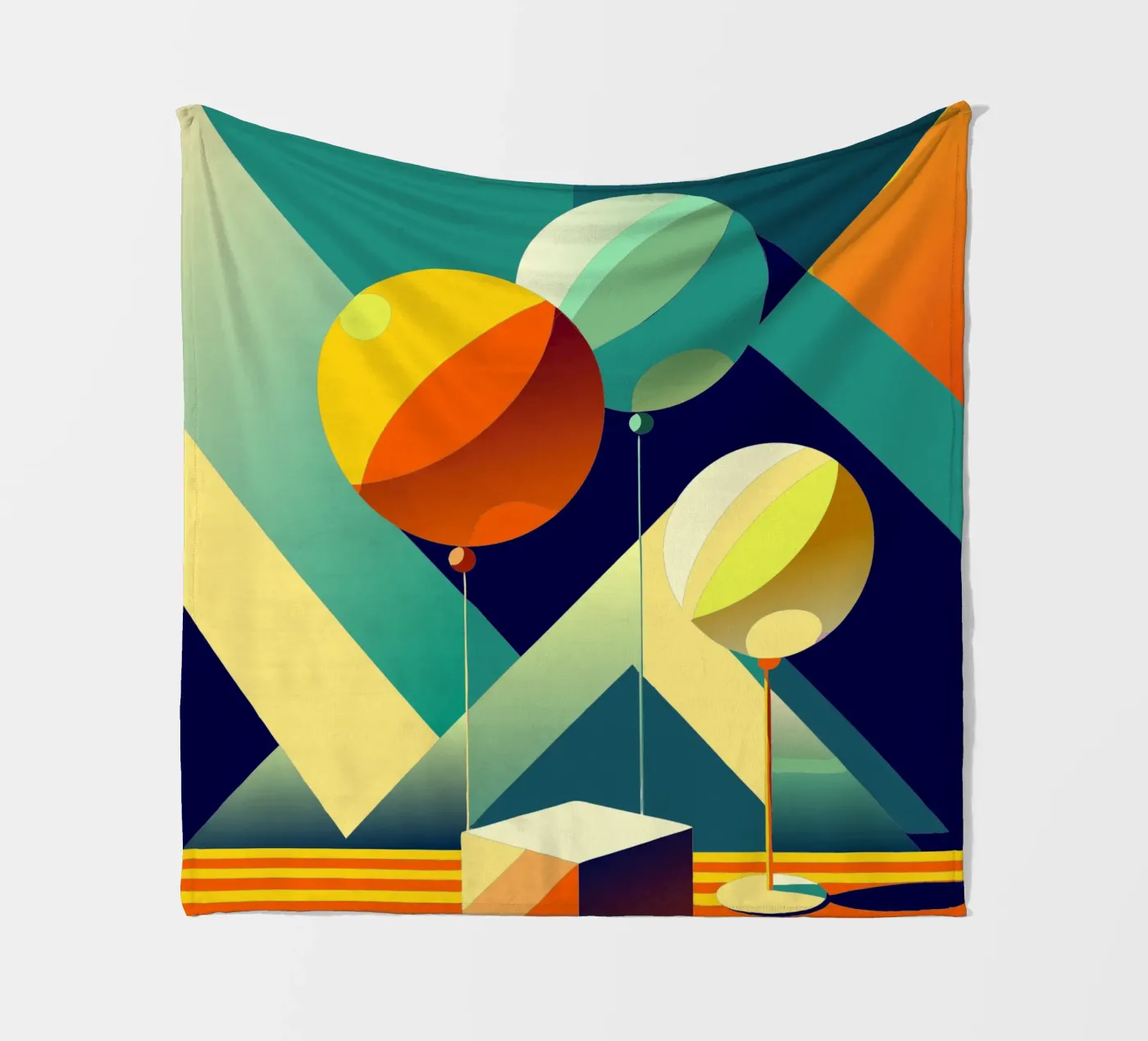 balloons vector fleece blanket by zaidza