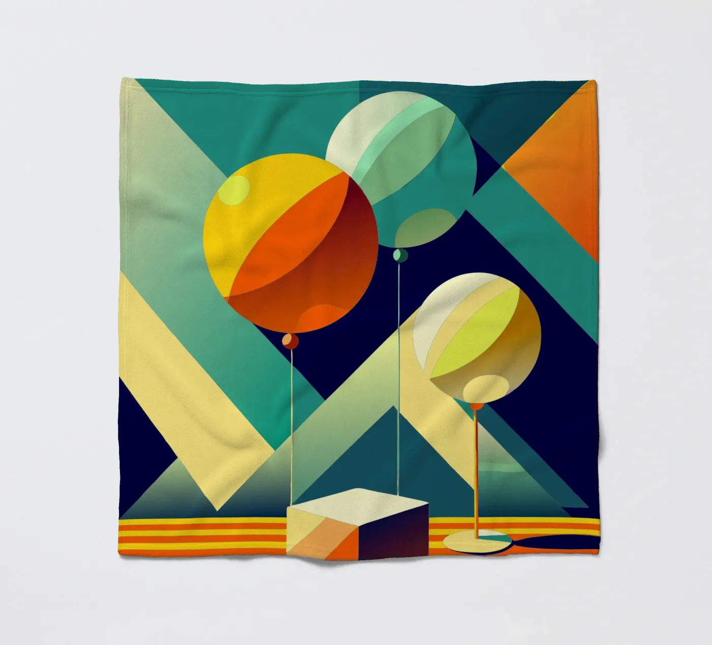 balloons vector fleece blanket by zaidza