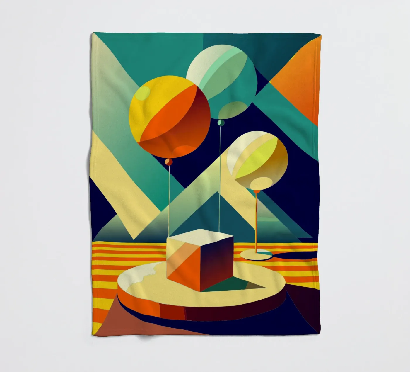 balloons vector fleece blanket by zaidza