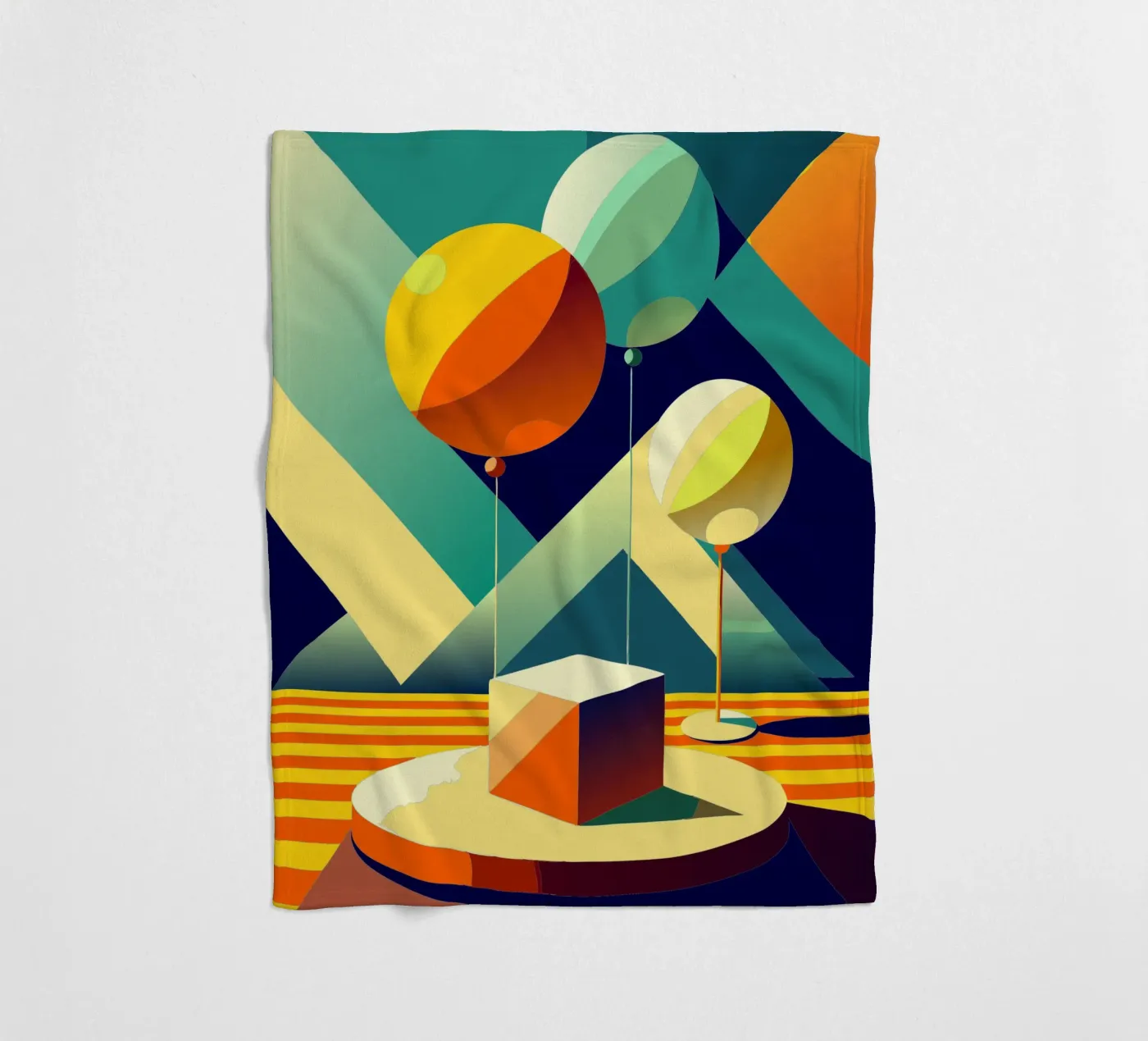 balloons vector fleece blanket by zaidza