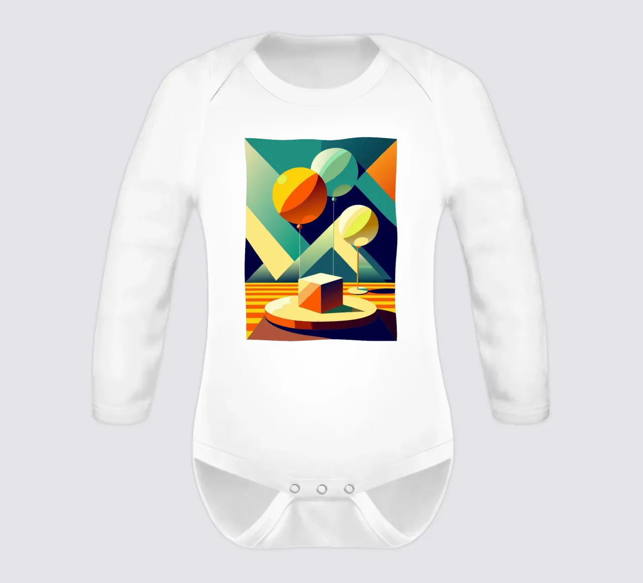 balloons vector long-sleeve baby romper by zaidza