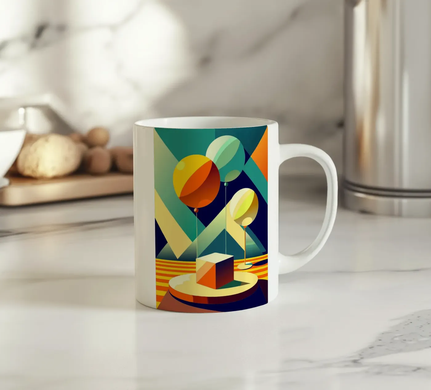 balloons vector ceramic mug by zaidza