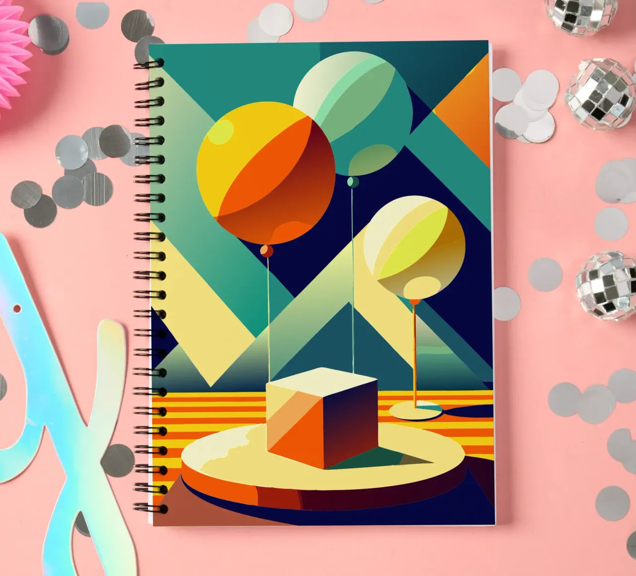 balloons vector spiral notebook by zaidza