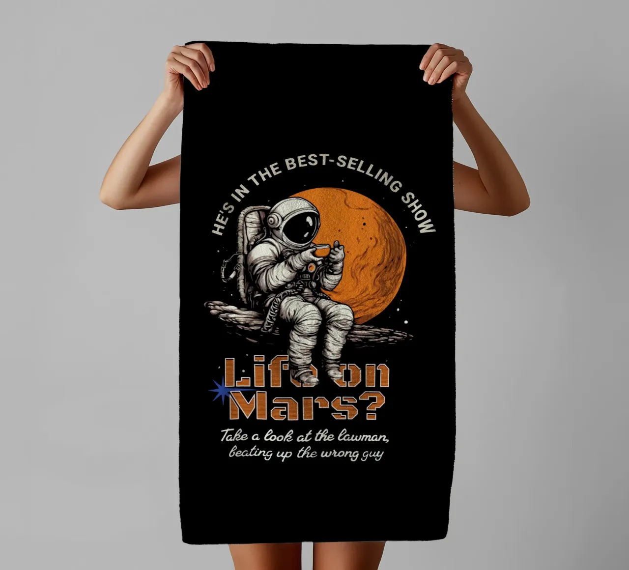 Life on Mars towel by Gunawan Rb