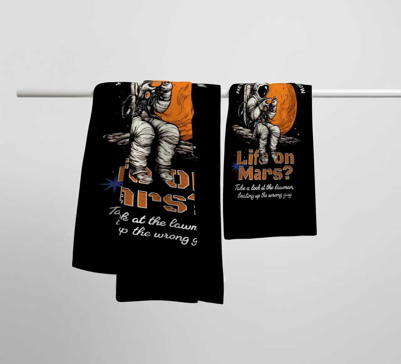 Life on Mars towel by Gunawan Rb