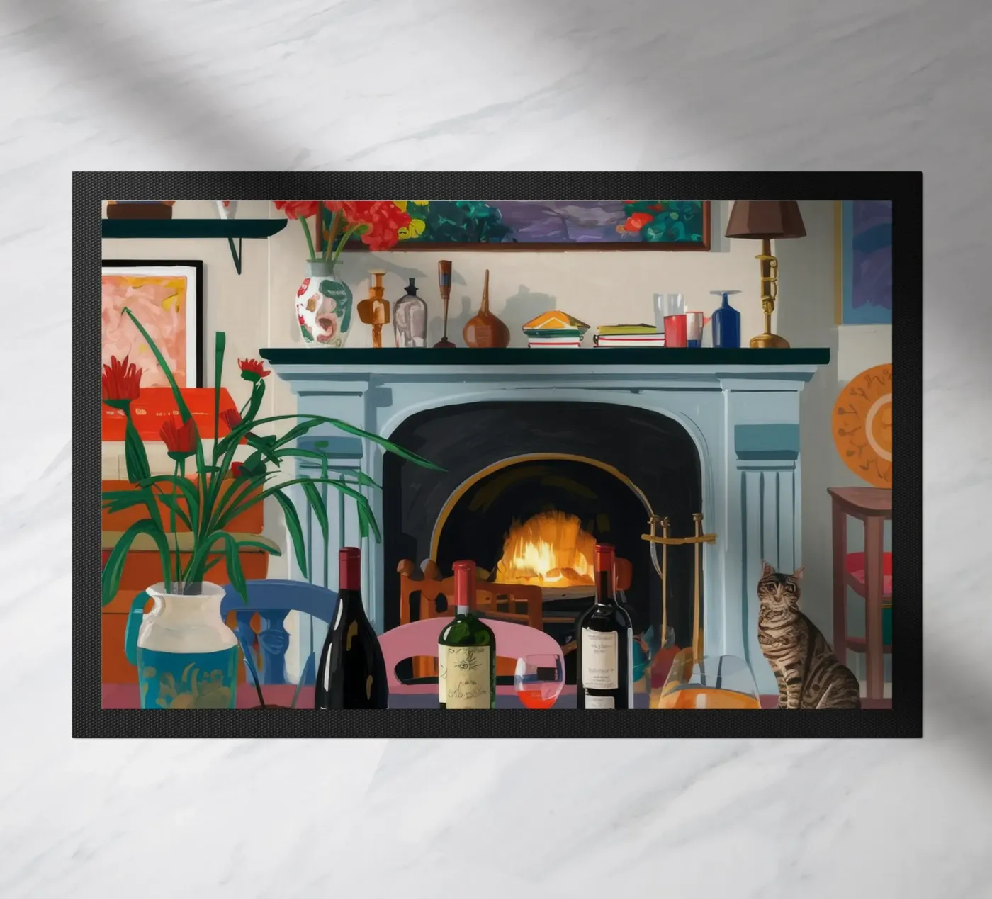 Fireside Night Cap doormat by Pan Denim