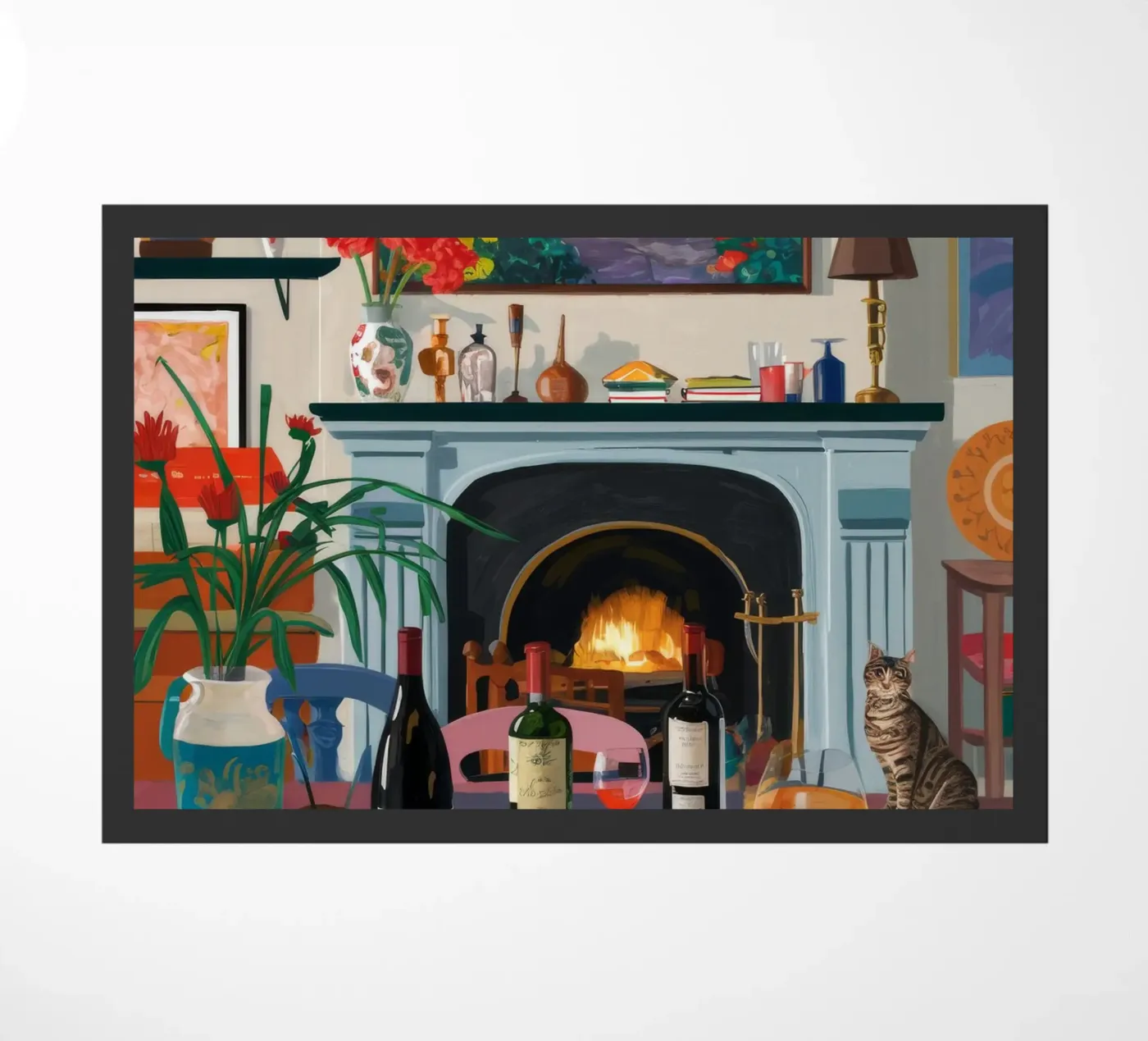 Fireside Night Cap doormat by Pan Denim