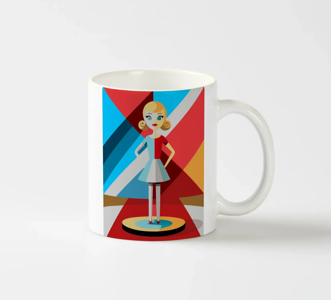 barbie doll vector ceramic mug by zaidza