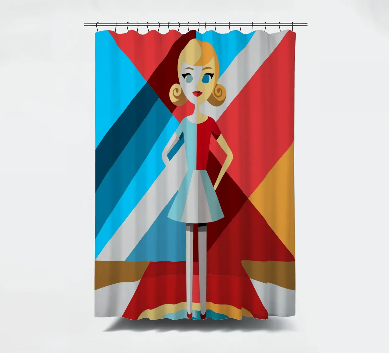 barbie doll vector shower curtain by zaidza