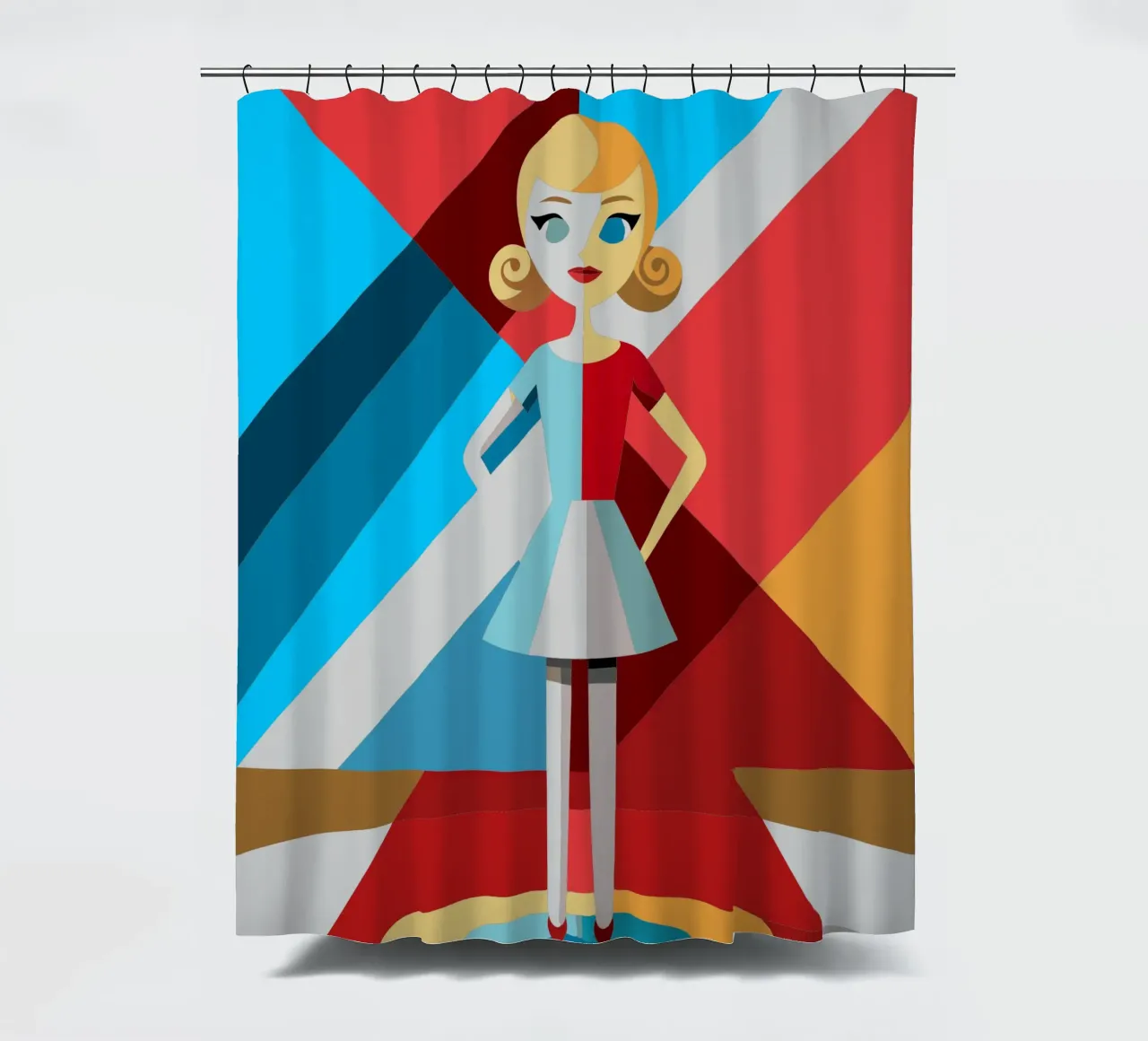 barbie doll vector shower curtain by zaidza