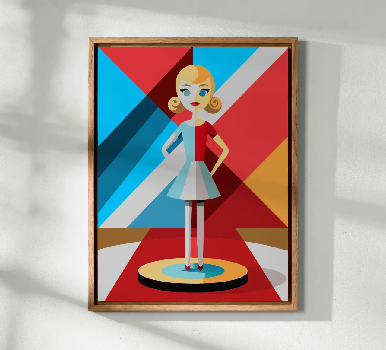 barbie doll vector alu-dibond by zaidza