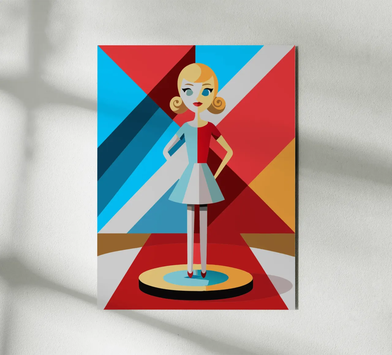 barbie doll vector alu-dibond by zaidza