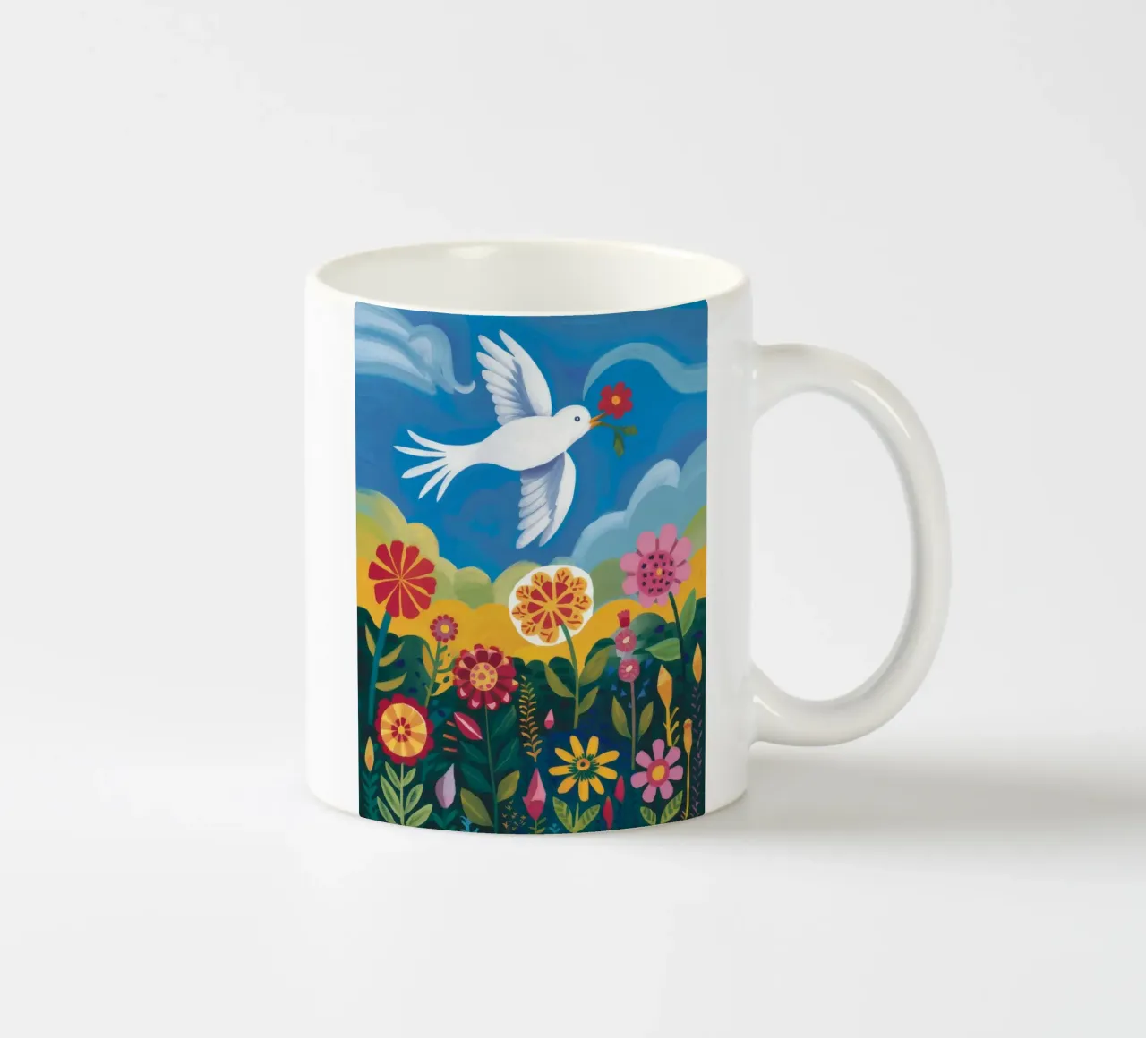 Colomba della Pace d'Oro tazza in ceramica da Fable Tempa