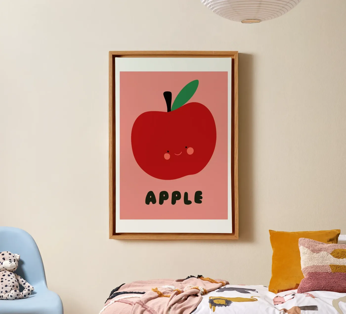 Apple canvas van Mottos by Sinan Saydik