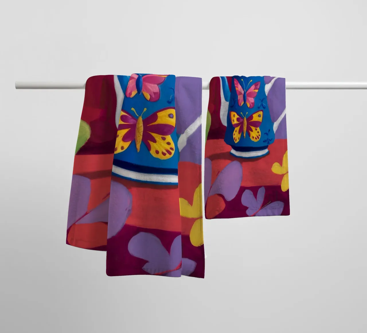 Teiera Butterfly Whimsy asciugamano da bagno da Tiga Bersama