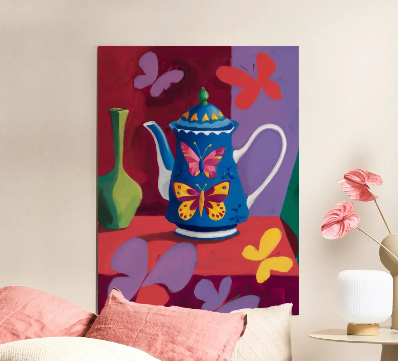 Teiera Butterfly Whimsy poster con telaio in plastica da Tiga Bersama