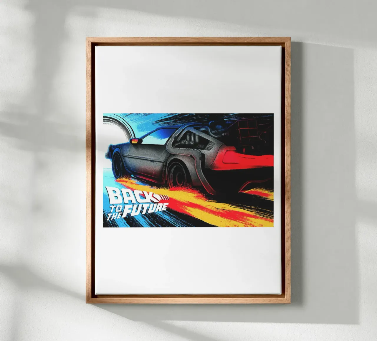Drift Back To The Future canvas with Floater frame by yurdom