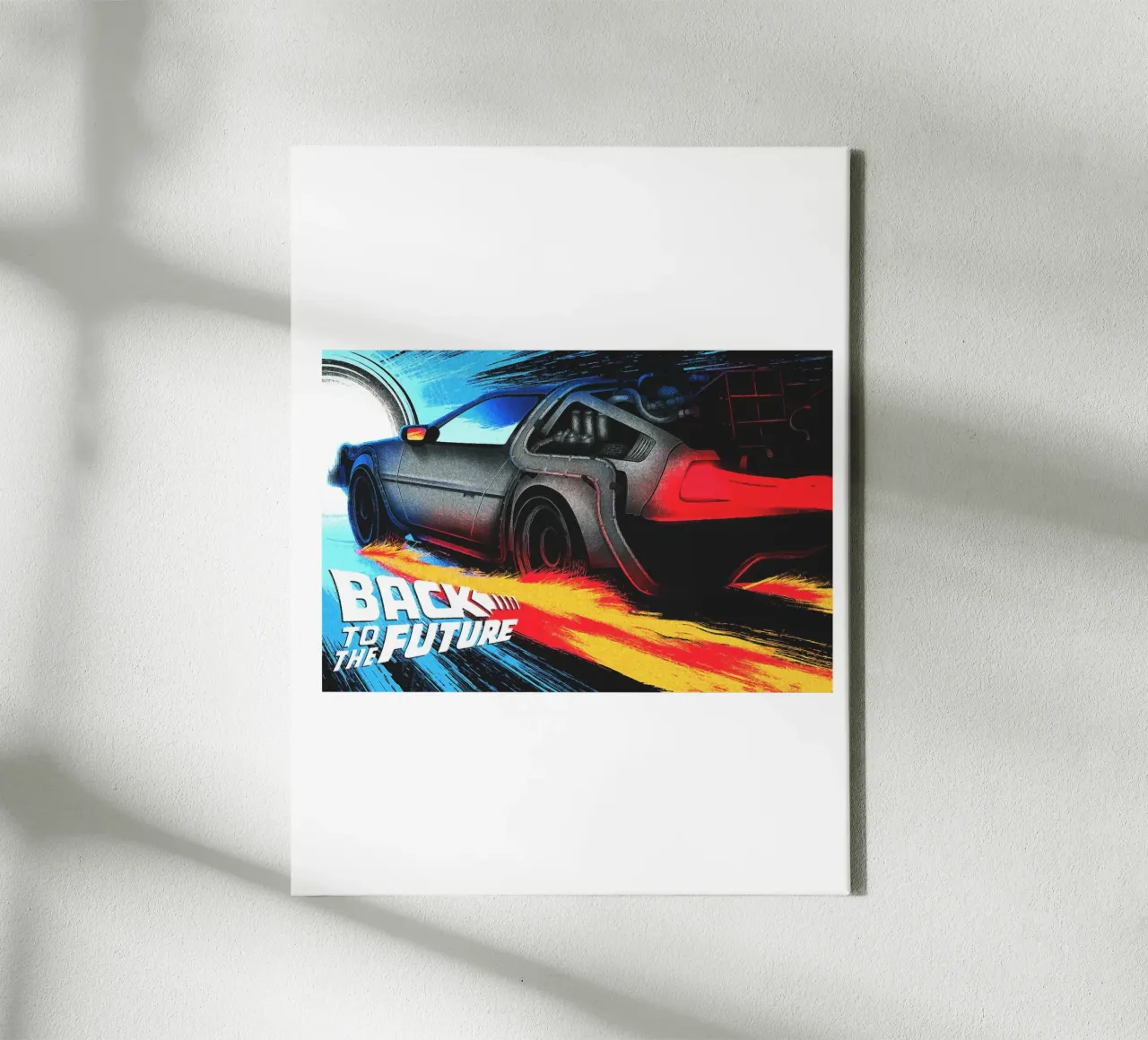 Drift Back To The Future canvas with Floater frame by yurdom