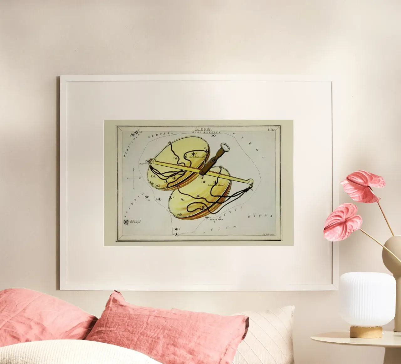 Libra poster con telaio in alluminio da Vintage by JUNIQE