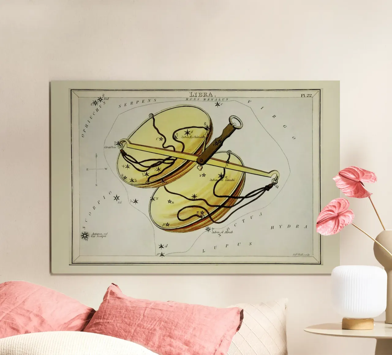 Libra poster con telaio in alluminio da Vintage by JUNIQE